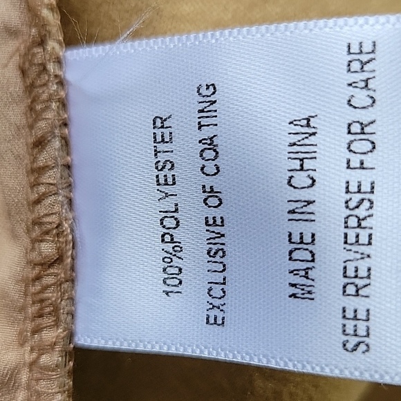 Lucy Paris S Faux Leather Tan Paperbag Pants Tie Waist Ankle Wrap Chic Neutral - Picture 12 of 13